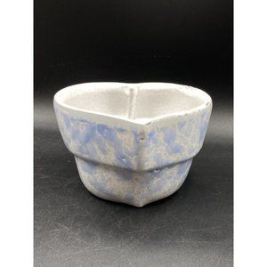 Heart Shape Bowl Vermont Bennington Potters Morning Glory Baby Blue